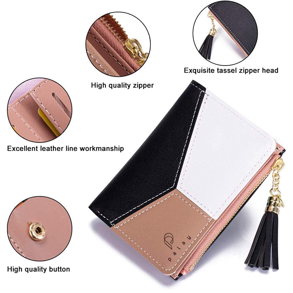 PALAY Women's Small PU Leather Wallet - Slim Credit Card Holder with Zipper Coin Purse - Secure RFID Blocking Card Case for Women & Girls | Perfect for Travel, Shopping, and Everyday Use