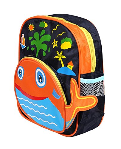 GTC® Kids School Backpack for Boys & Girls - Lightweight Durable Bookbag with Multiple Pockets, Black (IT N-042) - Perfect for School, Travel & Daily Use