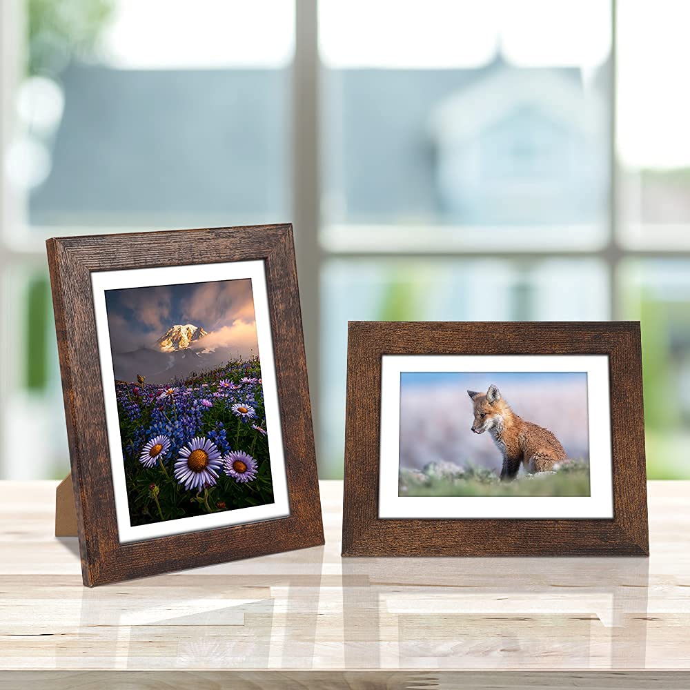 4x6 Picture Frames Set of 4 - Black Wooden Photo Frames for Wall or Tabletop Display - Perfect for Family Photos, Wedding Pictures, and Home Decor