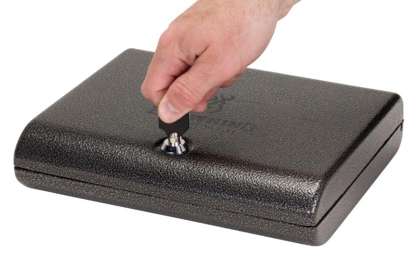 Browning PVPORT Portable Pistol Safe - Compact Handgun Safe for Travel & Home Security - Ideal for Concealed Carry, Nightstand, and Vehicle Storage