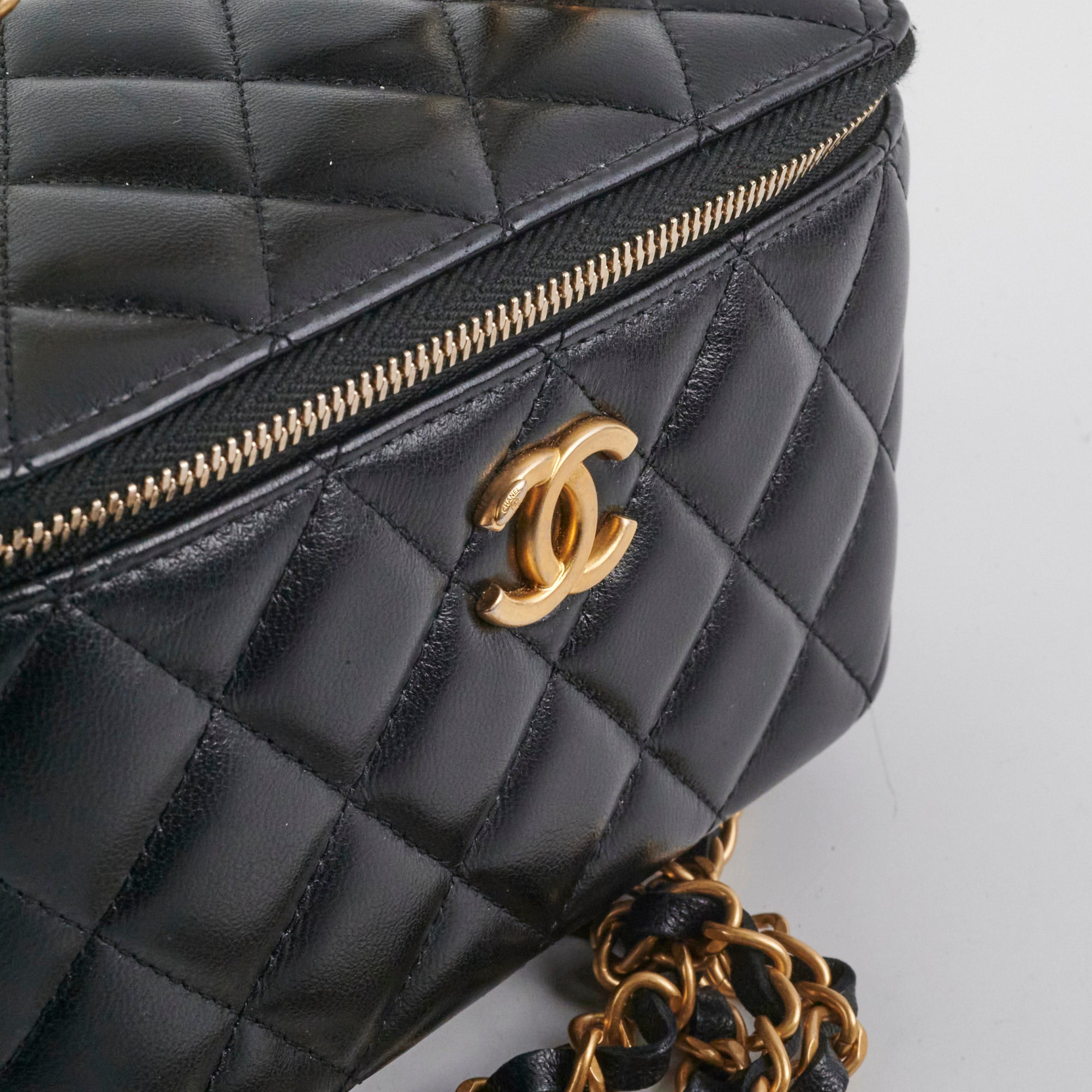 Chanel Seasonal Vanity Top Handle Black Bag - Luxury Designer Handbag for Women | Perfect for Evening Parties, Weddings & Special Occasions