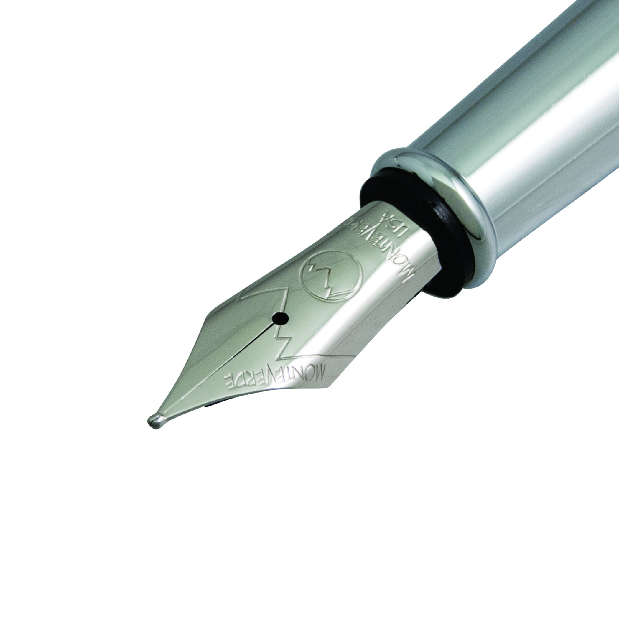 Monteverde Invincia Chrome Carbon Fiber Fountain Pen - Black | Premium Writing Instrument for Professionals & Collectors | Ideal for Office, Gifting & Calligraphy