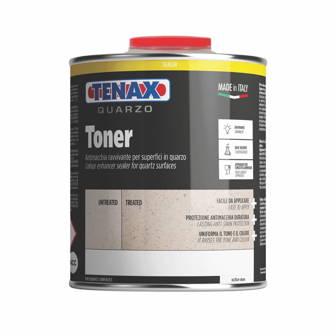 Tenax Quartz Toner Plus - Premium Stone Color Enhancer & Sealer - 1 Liter (1 Pack) - Perfect for Granite, Marble & Quartz Countertop Protection & Restoration