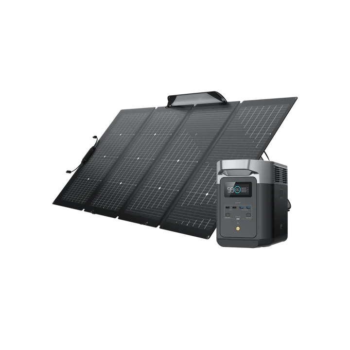 EcoFlow DELTA 2 Portable Power Station with 220W Solar Panel | Solar Generator for Camping, RV, Home Backup & Emergency Power | Fast Charging, Expandable Capacity, Clean Energy Solution