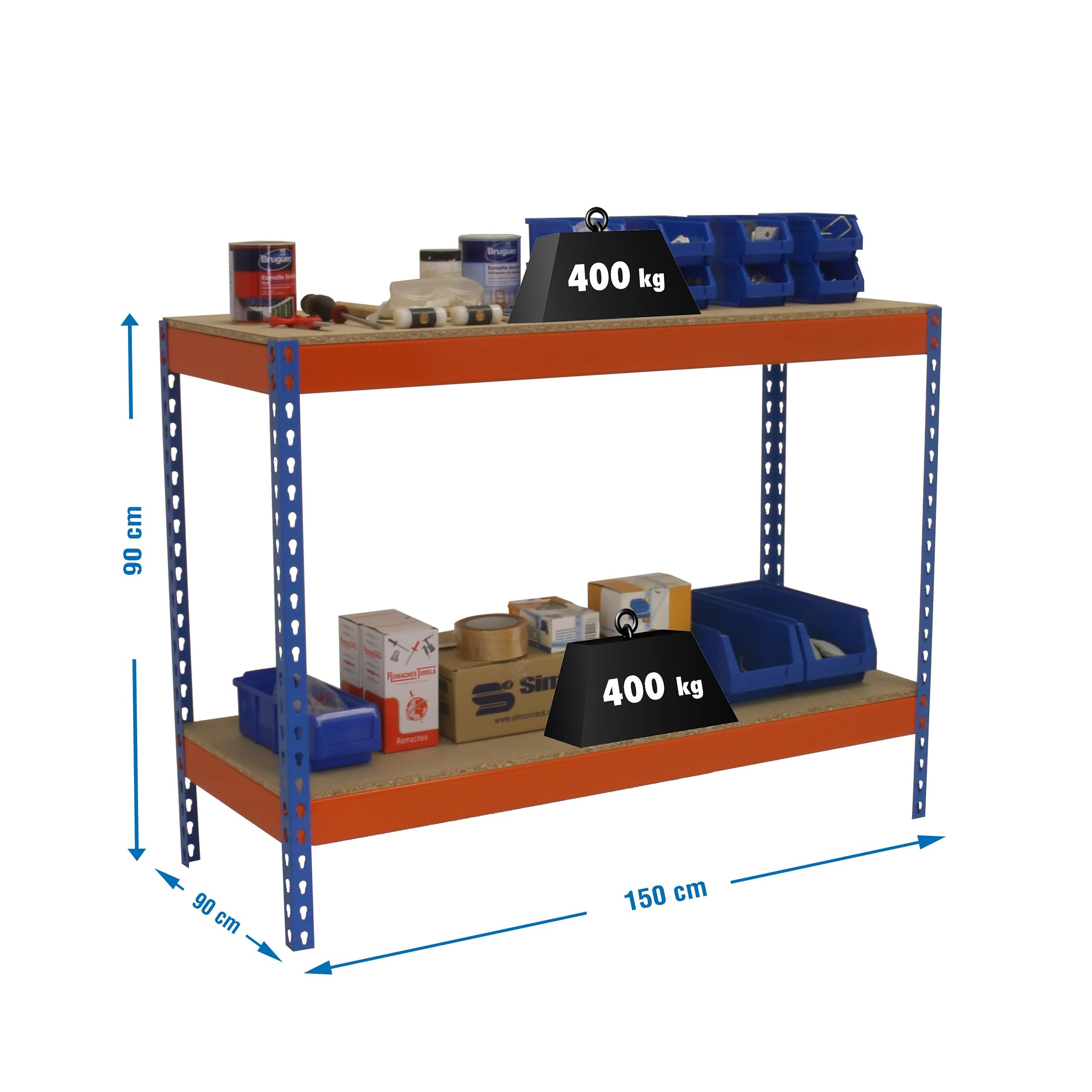 Simon Workbench 900x1500mm, 400kg Load Capacity, 2 Height Adjustments - Perfect for DIY & Woodworking