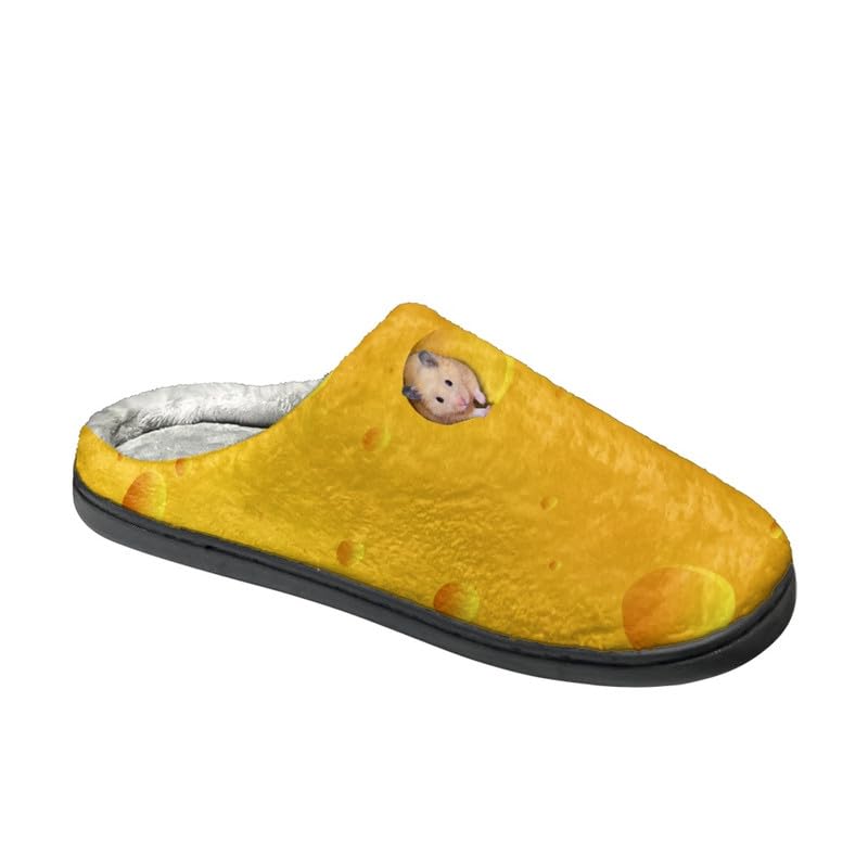 Women's Cozy Christmas Slippers - Anti-Slip Galaxy Print Plush House Shoes with Daisy Dog Design - Warm Winter Indoor Footwear for Bedroom, Lounge & Gift Giving