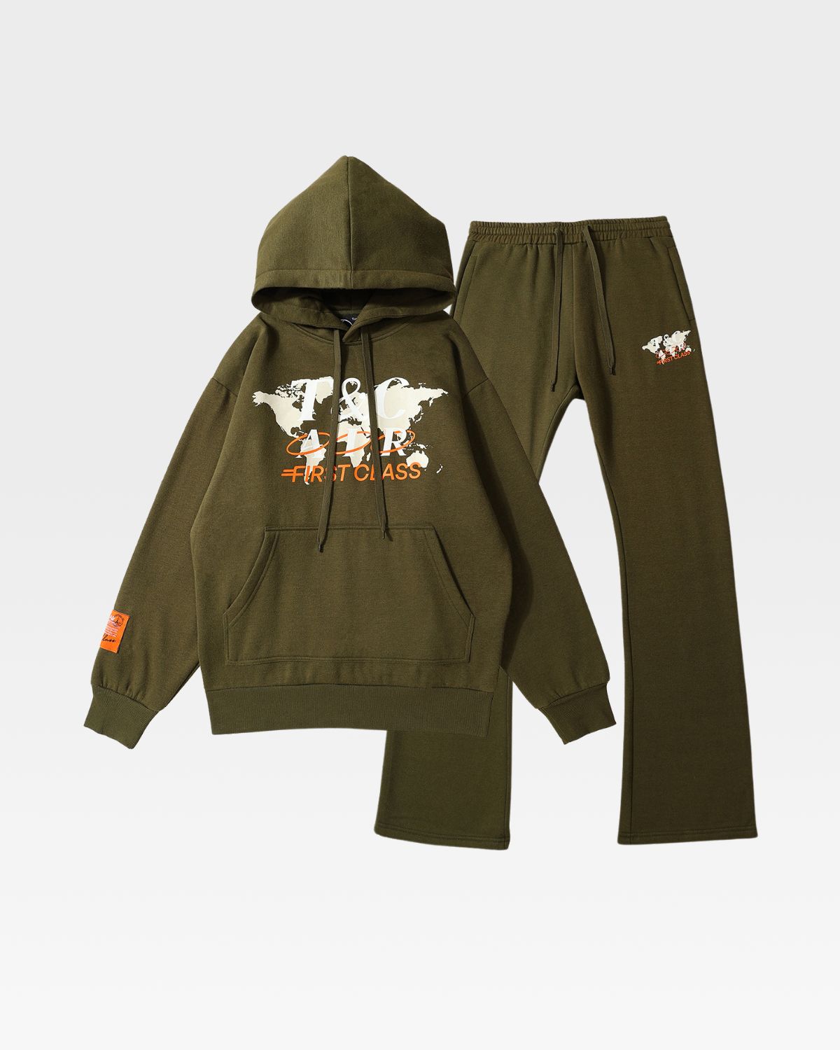 Premium Olive Green Hoodie and Sweatsuit Set - Soft Cotton Blend Loungewear for Men & Women | Cozy Outfit for Home, Gym, and Casual Streetwear