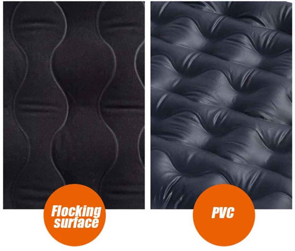 **Thickened SUV Air Mattress - Double-Sided Flocking Travel & Camping Pad - Portable Air Bed for Outdoor Sleeping, Hiking, Road Trips - Blue**