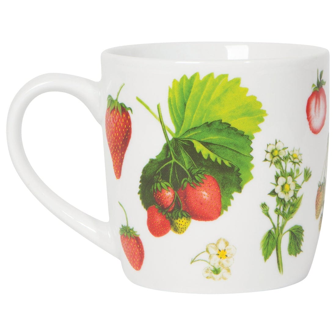 Now Designs Vintage Strawberries Ceramic Coffee Mug 12 oz - Perfect for Hot Drinks, Office Use & Gift Giving