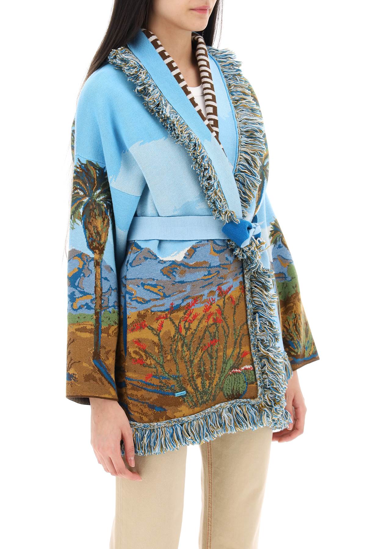 Alanui Women's Cotton Wool Silk Wrap Cardigan - Cozy Knit Sweater for Fall & Winter - Perfect for Layering, Lounging & Travel