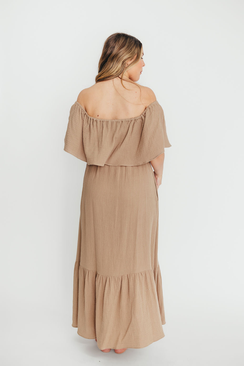 Josie 100% Cotton Maxi Dress in Dry Thyme - Bump & Nursing Friendly Maternity Dress for Pregnancy & Breastfeeding | Perfect for Casual Outings, Beach Vacations & Summer Wear