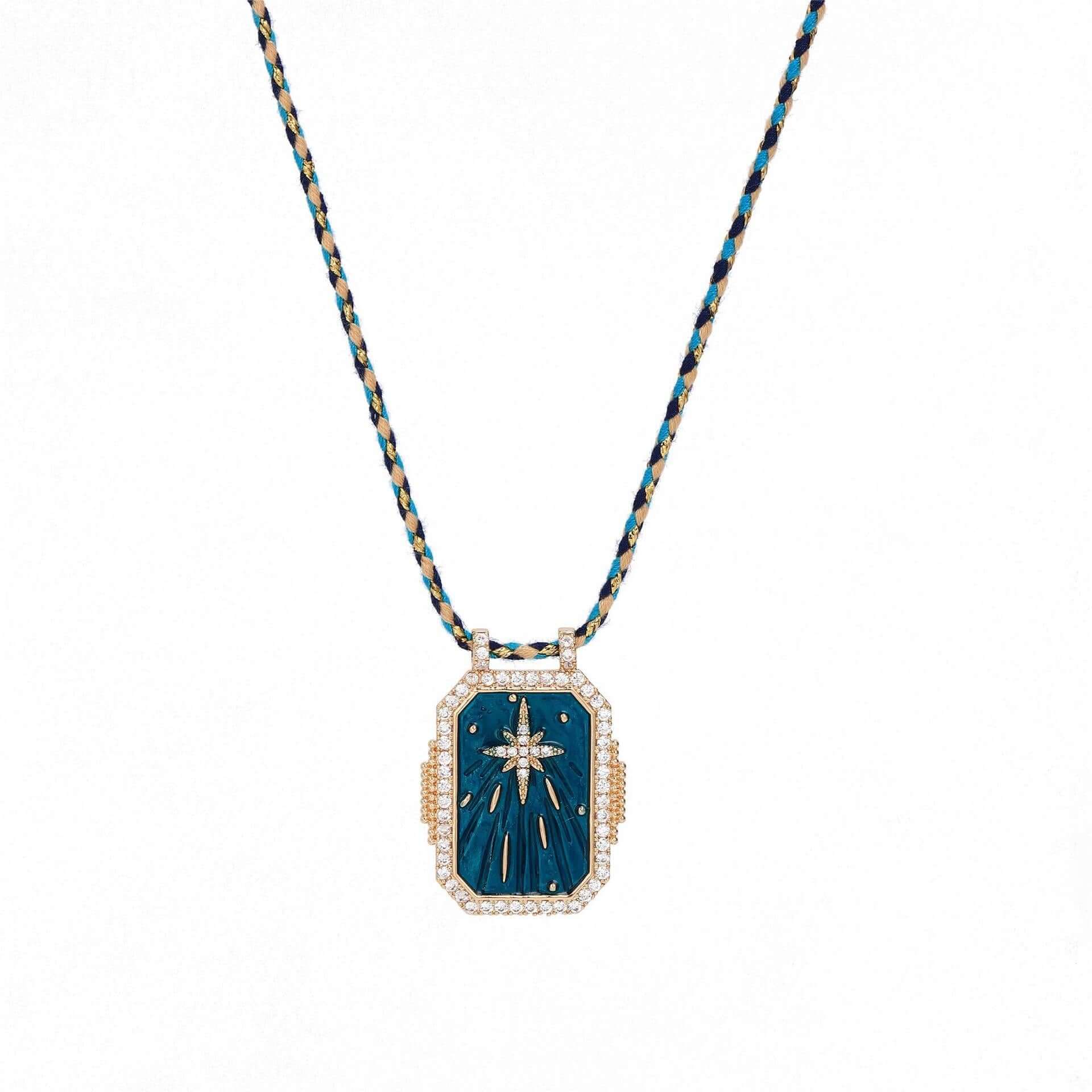 Rainbow Tarot Card Pendant Necklace with Adjustable Cord - JFN401 | Spiritual Jewelry for Wiccan, Pagan & Tarot Enthusiasts