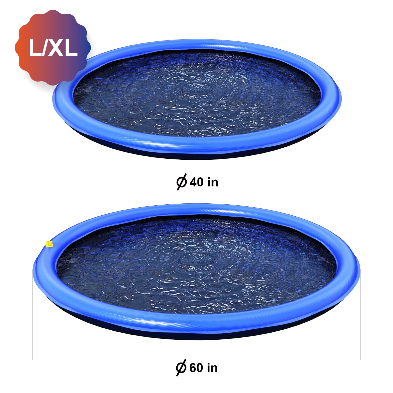 Non-Slip Thickened Splash Pad for Small Dogs - Durable Outdoor Pet Sprinkler Pool, Summer Water Play Mat & Backyard Fountain Toy for Puppies, Perfect for Gardens, Patios, and Pet Playdates