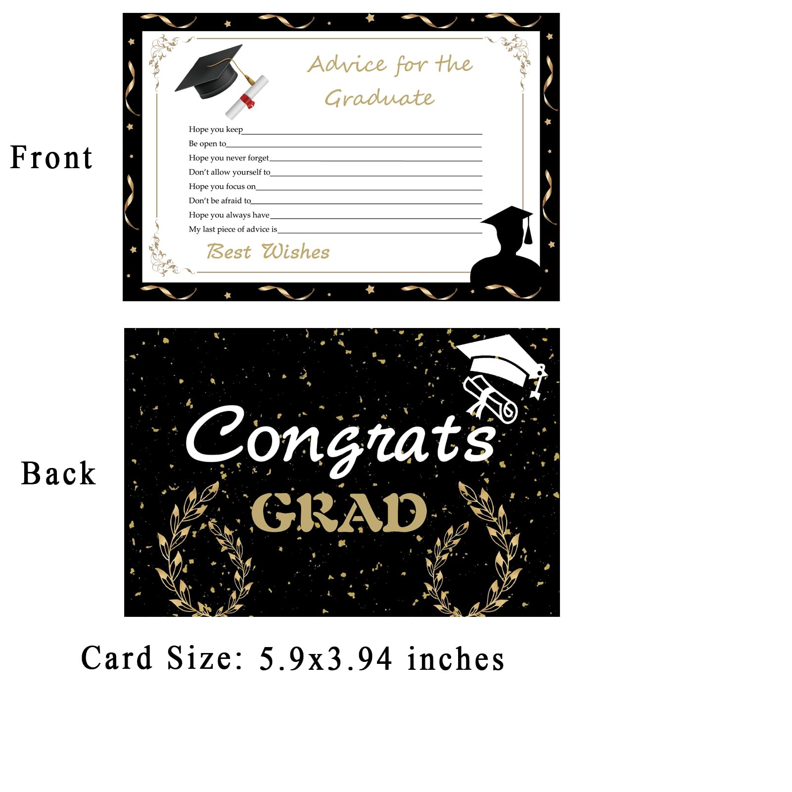 2024 Graduation Card Box Holder - Congrats Grad Cap Decorations for Graduation Party Supplies | Perfect for Graduation Ceremony, Commencement Gifts & College Celebration Decor