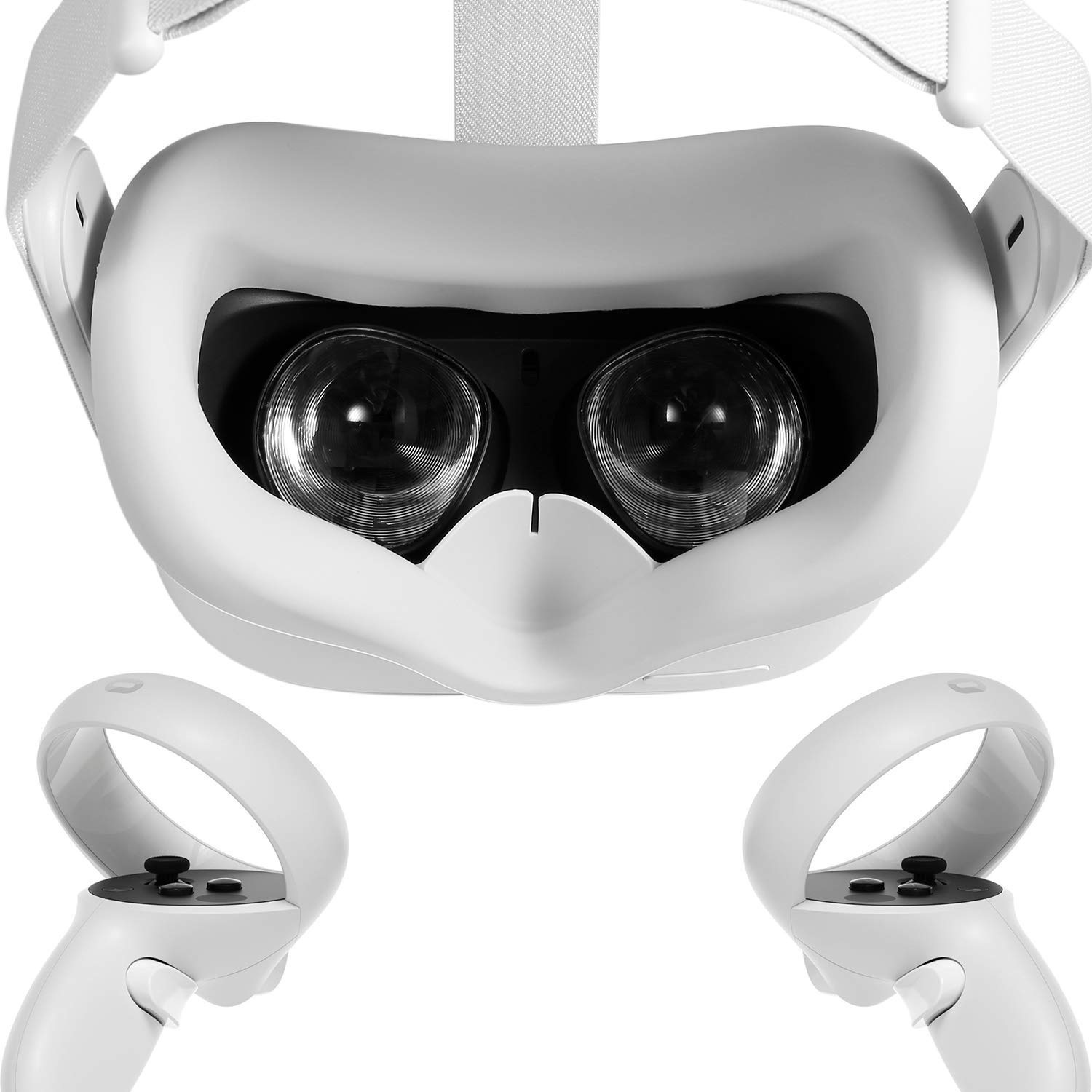 Devansi Newest VR Silicone Face Cover for Oculus Quest 2 - Sweatproof, Lightproof & Anti-Leakage Interface Protector - Perfect for Gaming, Fitness & Virtual Reality Experiences