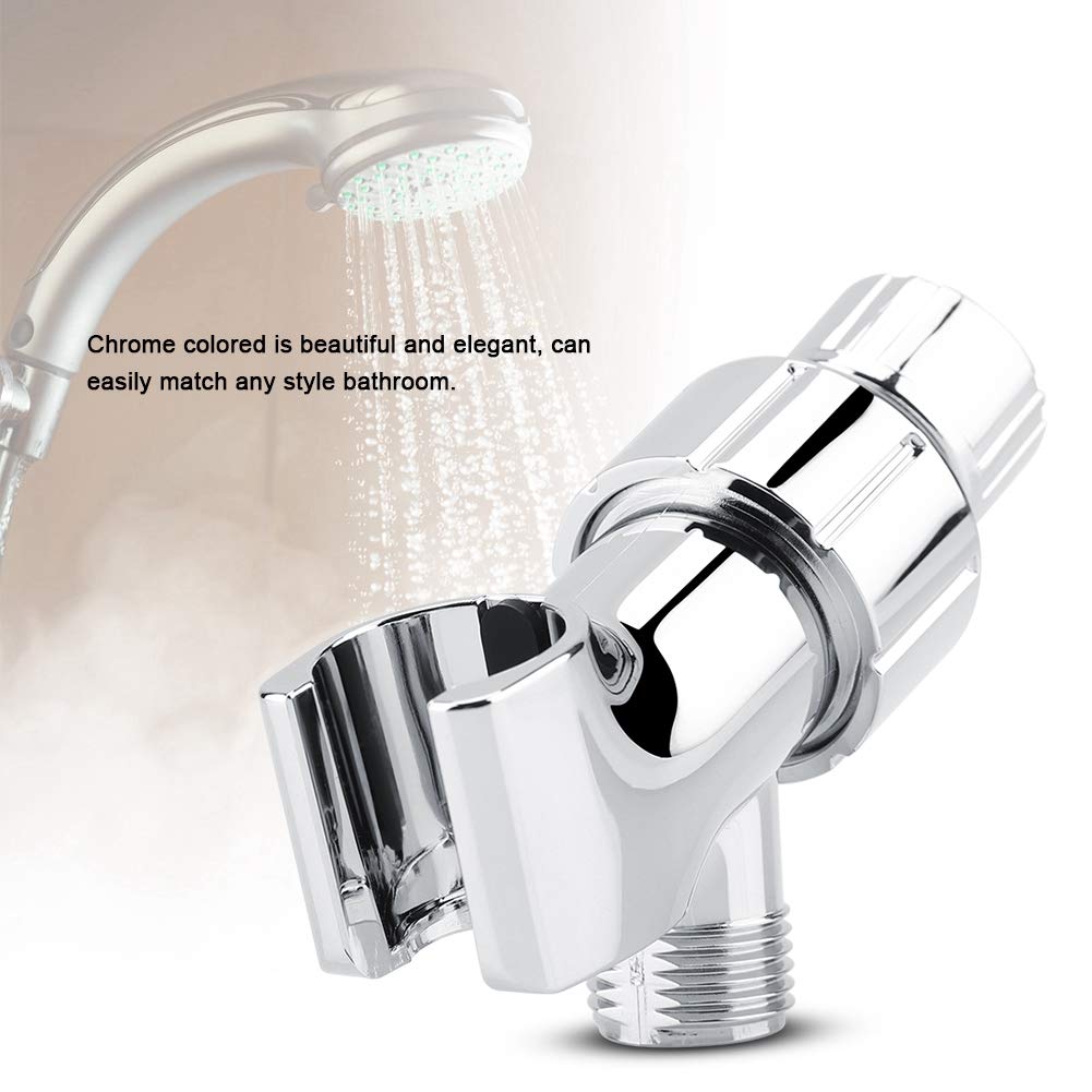 3-Way Rotatable Shower Diverter Bracket - Chrome Plated Plastic Shower Arm Holder for Bathroom Accessories - Perfect for Multi-Function Shower Systems & Spa-Like Experience