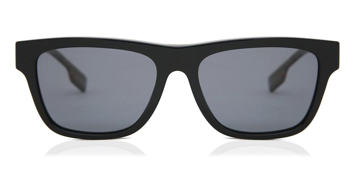 BURBERRY BE 4293 377381 Black Polar Grey Polarized Sunglasses for Women & Men - UV Protection, Luxury Fashion Eyewear for Driving, Beach & Outdoor Activities