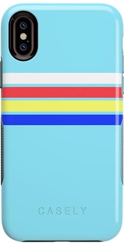 17 Teal Rainbow Stripes Color Block
