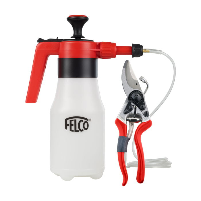 Felco F19 Special Application Pruning Shears with Spraying Device - Ideal for Gardening, Landscaping, and Professional Horticulture Use