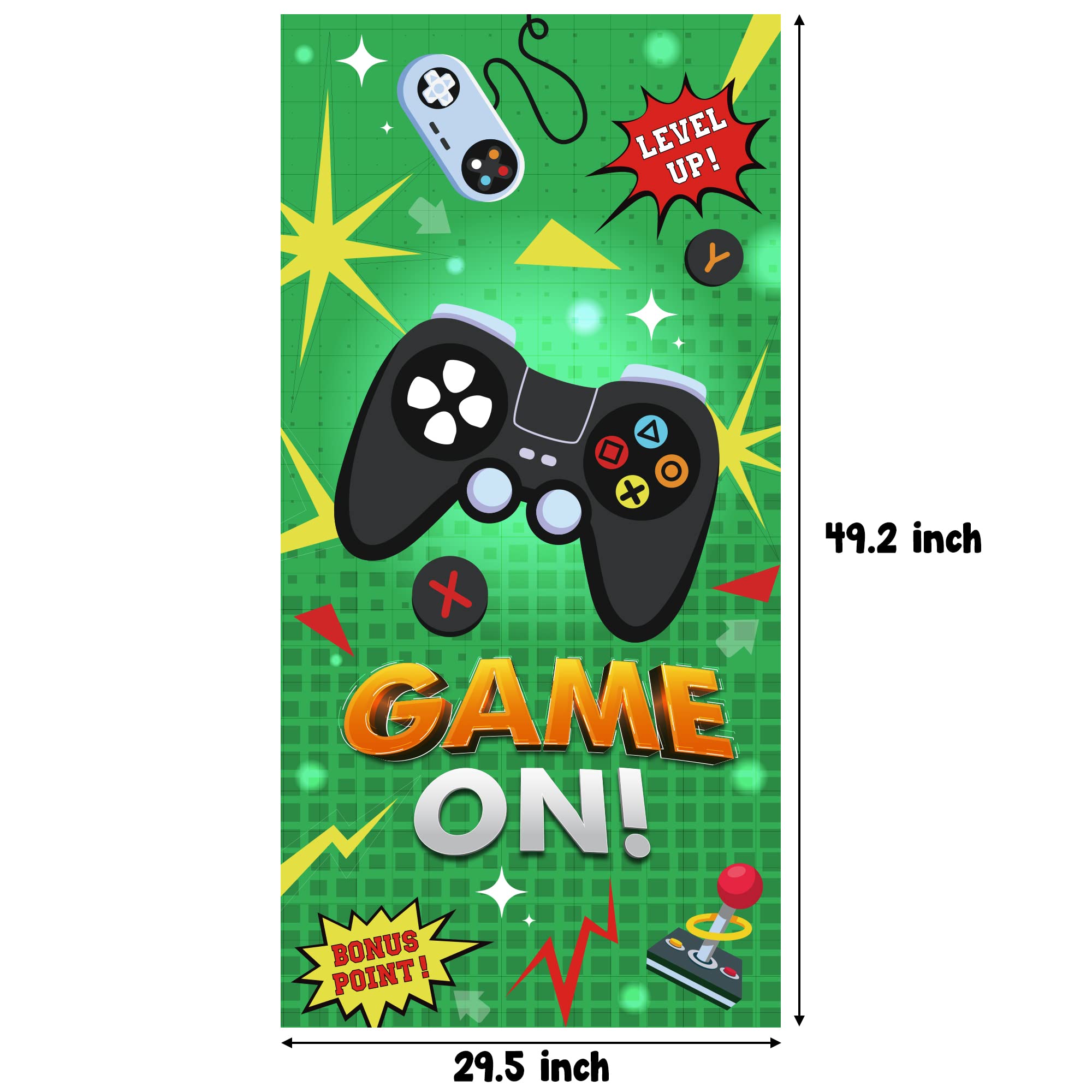 RHORSE Green Video Game Themed Beach Towel - 60x30 Inches Microfiber, Quick-Drying, Soft & Lightweight - Perfect for Pool, Beach, Gaming Events & Outdoor Activities