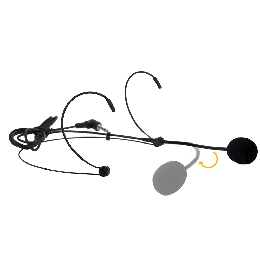 an-do-er Uni-Directional Headset Microphone with Flexible Boom - Wired Ear-Hook Mic for Voice Amplifiers & Loudspeakers - Perfect for Public Speaking, Teaching, Tour Guides & Presentations