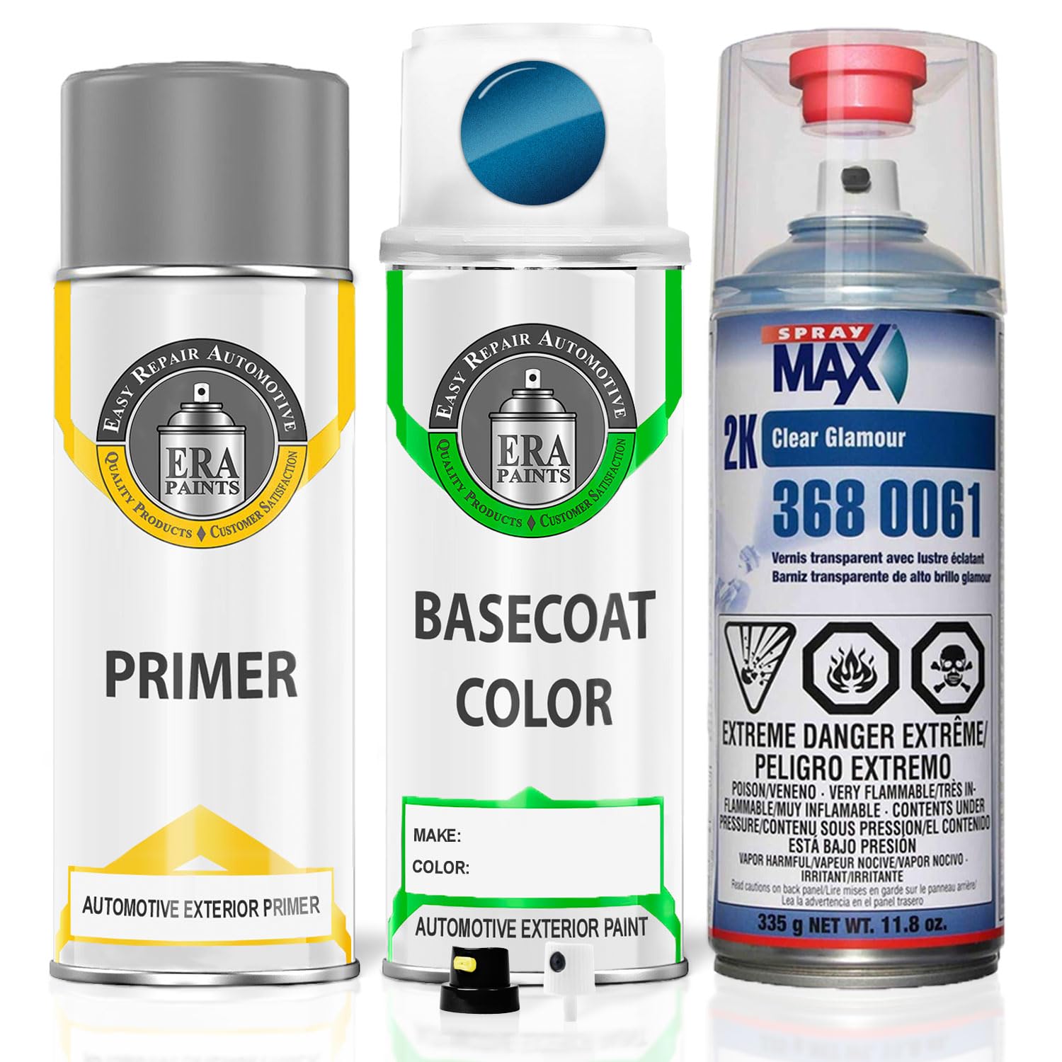 ERA Paints B507P Arctic Blue Pearl Exact Match Automotive Spray Paint Kit for Acura - Premium 2K 3680061 Clearcoat Included - Perfect for Car Touch-Ups, DIY Projects & Auto Body Repairs