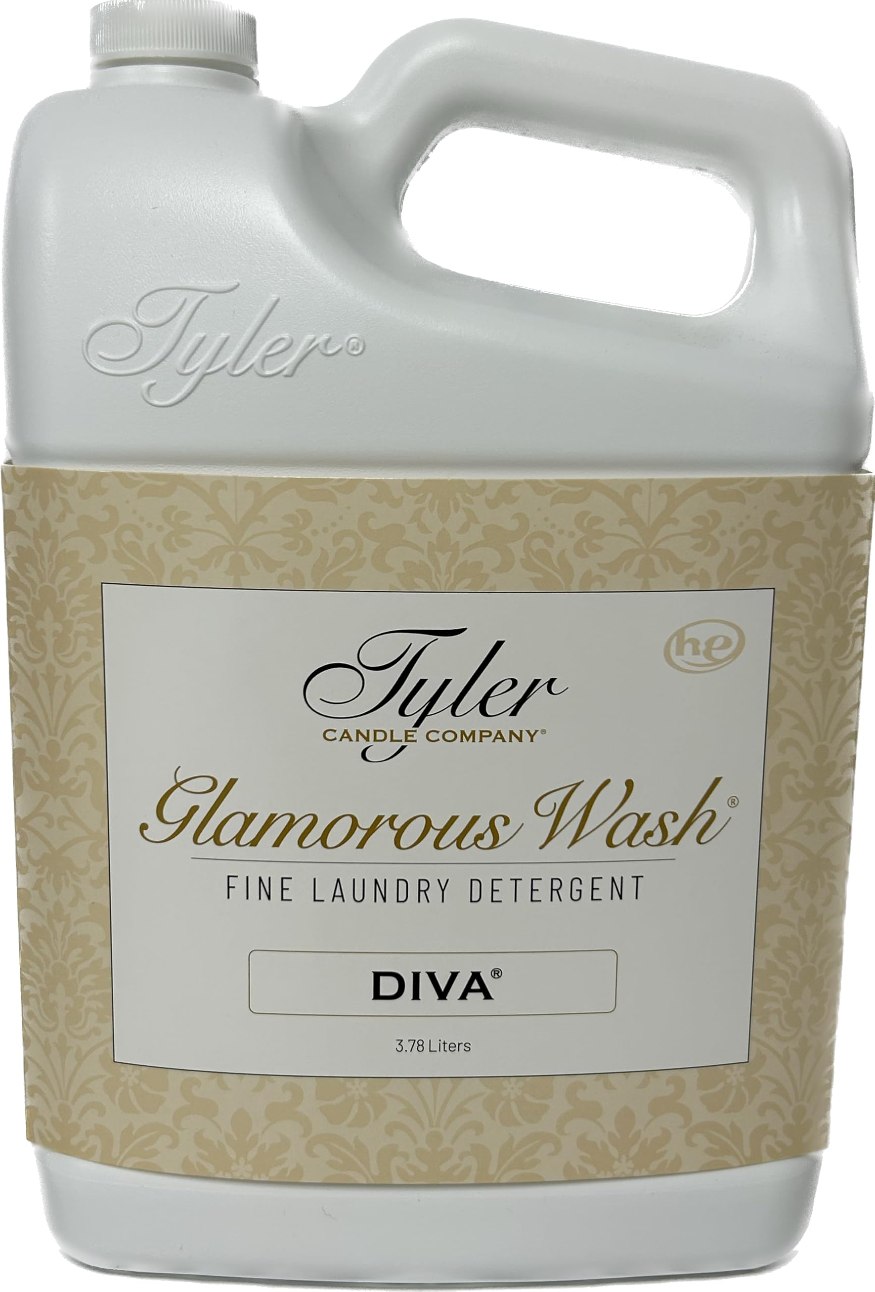 TYLER Gallon Glam Wash Laundry Detergent - 128 Fl Oz (1 Gallon) - Ultra Concentrated Liquid Detergent for All Fabrics - Perfect for Large Families, College Dorms & Laundromats