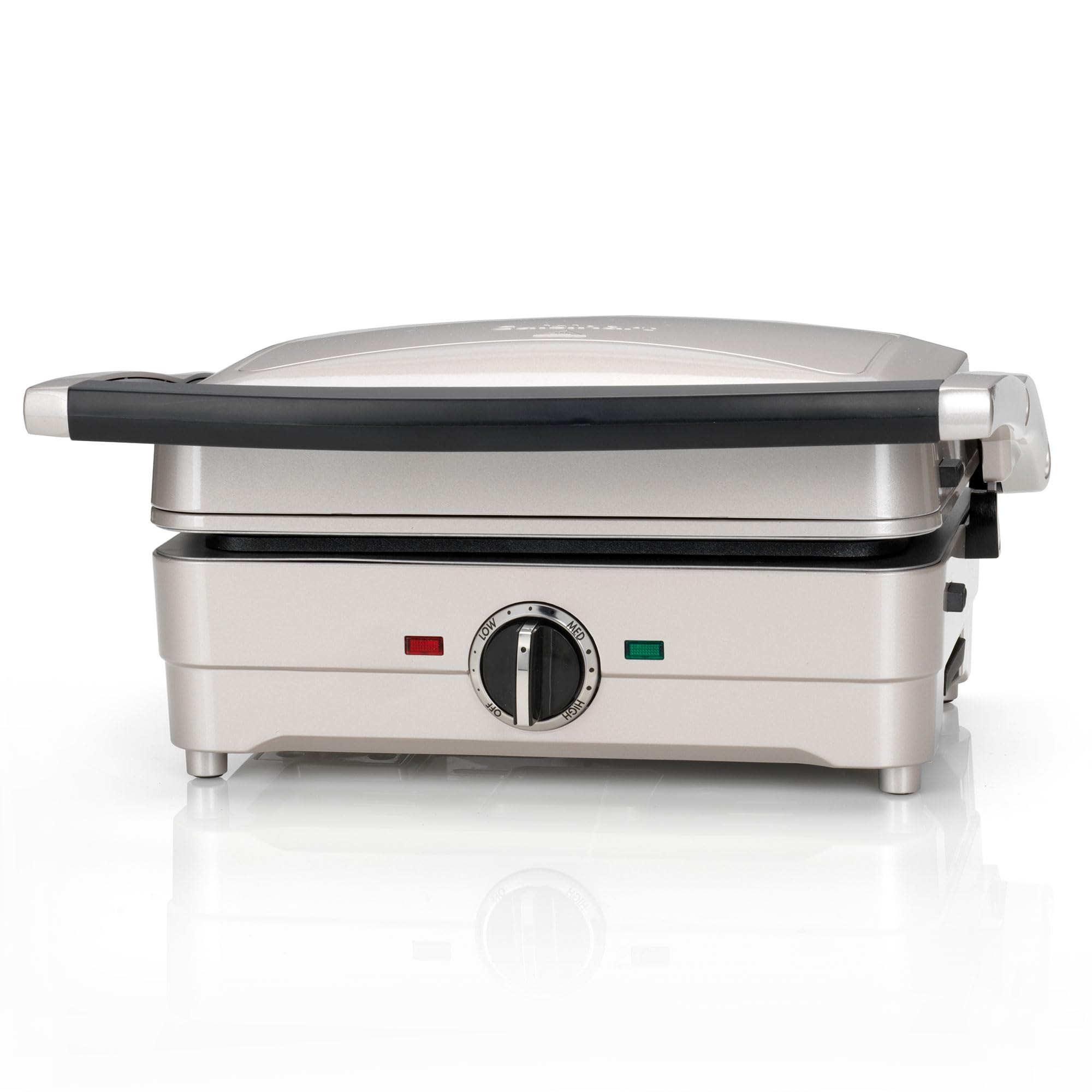 Cuisinart Electric Waffle Maker & Pancake Grill - Non-Stick Interchangeable Plates, Even Heating to 210°C, Dishwasher Safe, Frosted Pearl - Perfect for Breakfast, Brunch & Family Gatherings
