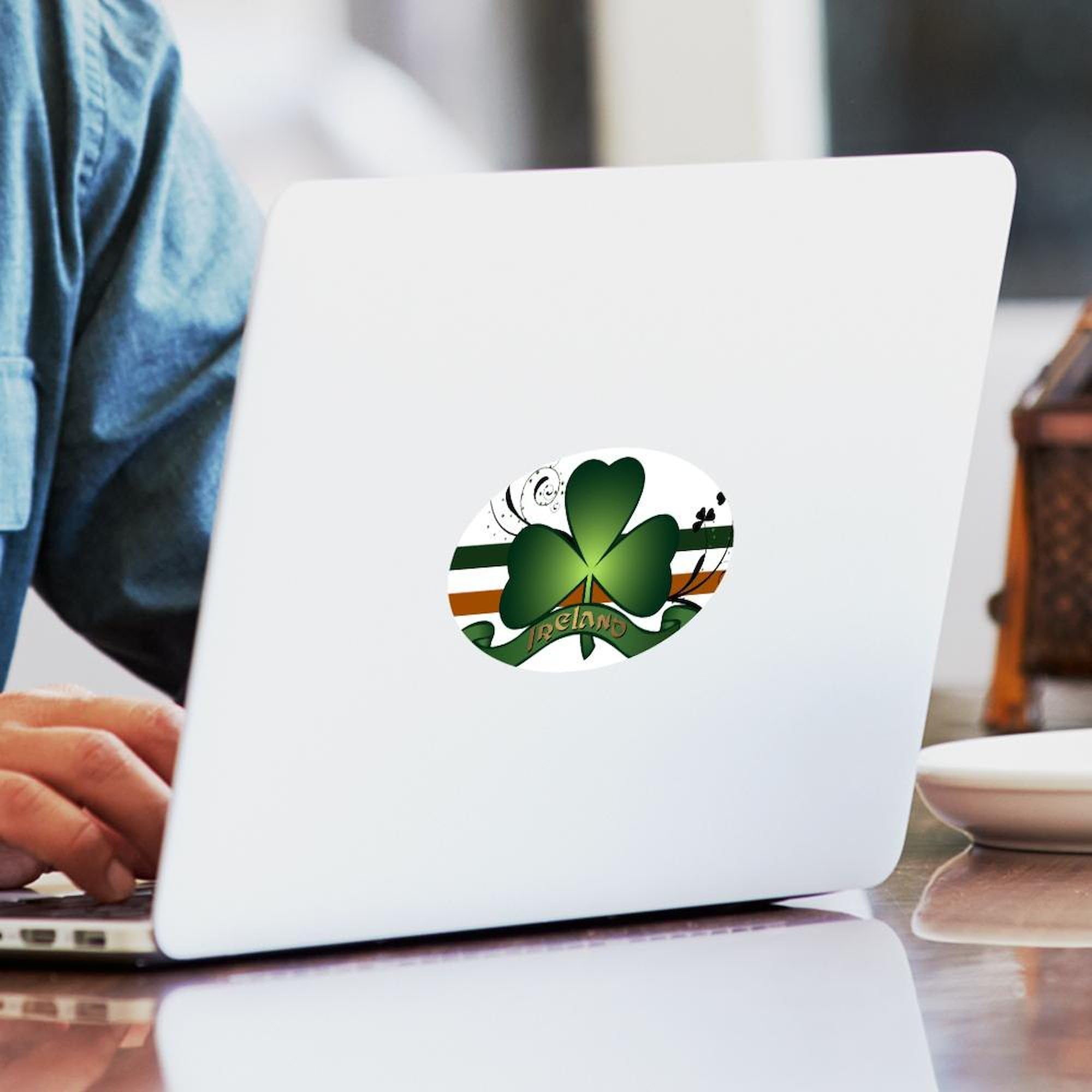 Ireland Oval Car Bumper Sticker - Durable Vinyl Decal for Cars, Laptops & Travel Gear