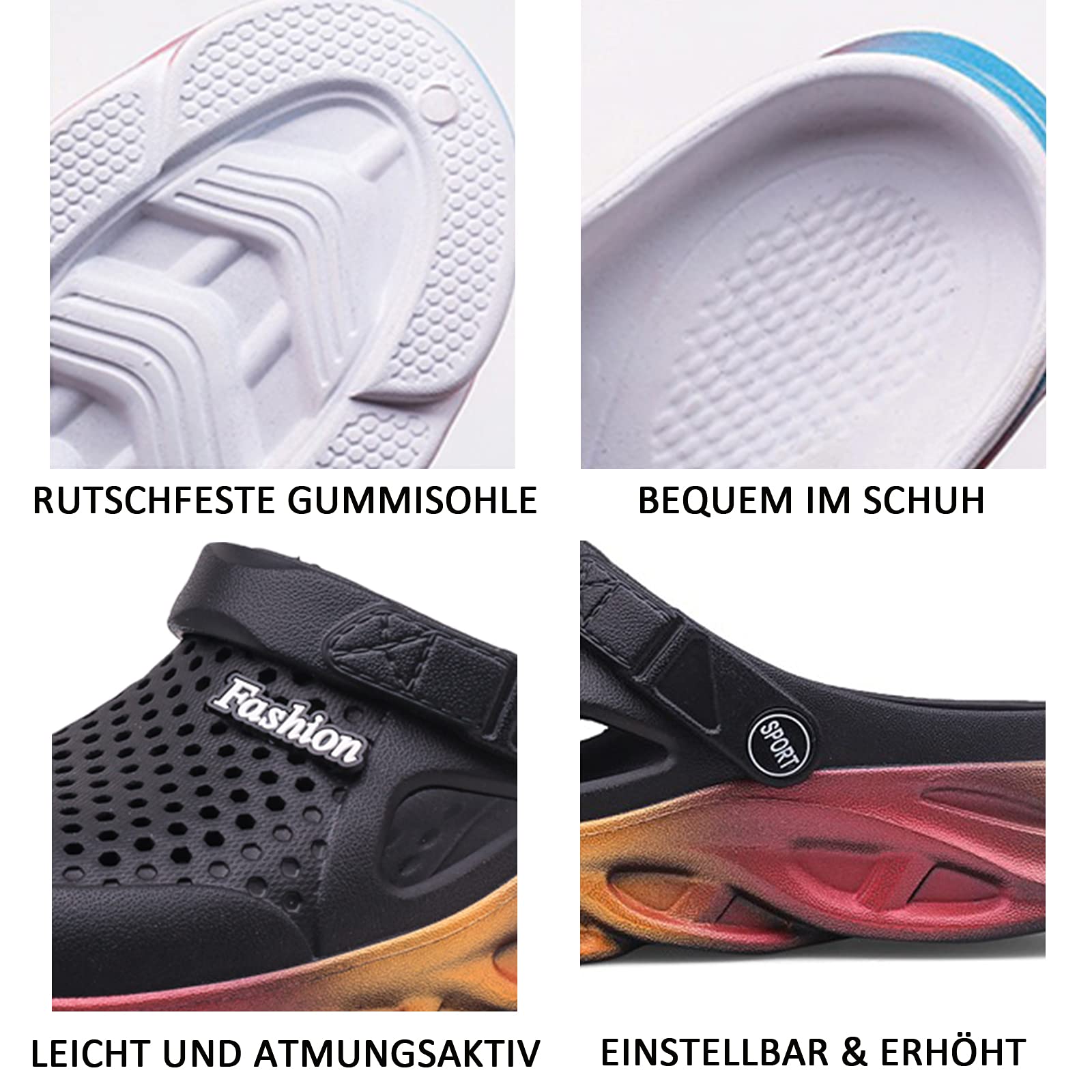 CYian Women's & Men's Anti-Slip Water Sandals - Breathable Summer Garden Clogs with Arch Support | Perfect for Beach, Pool, Yoga & Outdoor Activities