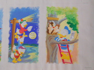 Vintage Disney Original Hand-Painted Sketch Art 10x17 Inches - 1980s Rare Collectible for Home Decor & Disney Memorabilia Enthusiasts