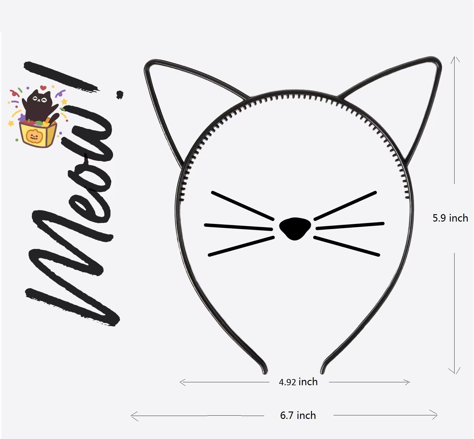 Cute Cat Ear Headbands for Women & Girls - Halloween Party Favors, Cosplay Hair Accessories - Perfect for Costume Parties, Anime Conventions & Themed Events
