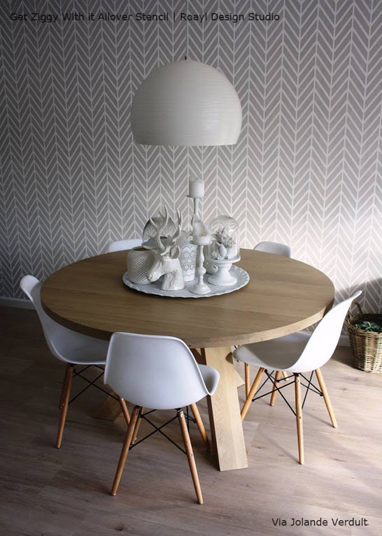 Ziggy Wall Stencil - Reusable DIY Home Decor Template for Creative Painting & Wall Art - Perfect for Bedrooms, Living Rooms & Kids' Rooms