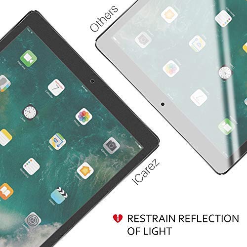 iCarez Matte Anti-Glare Screen Protector for iPad Pro 10.5 (2017) & iPad Air 3 (2019) - 2 Pack HD Clear Film for Eye Protection - Perfect for Office, School & Outdoor Use