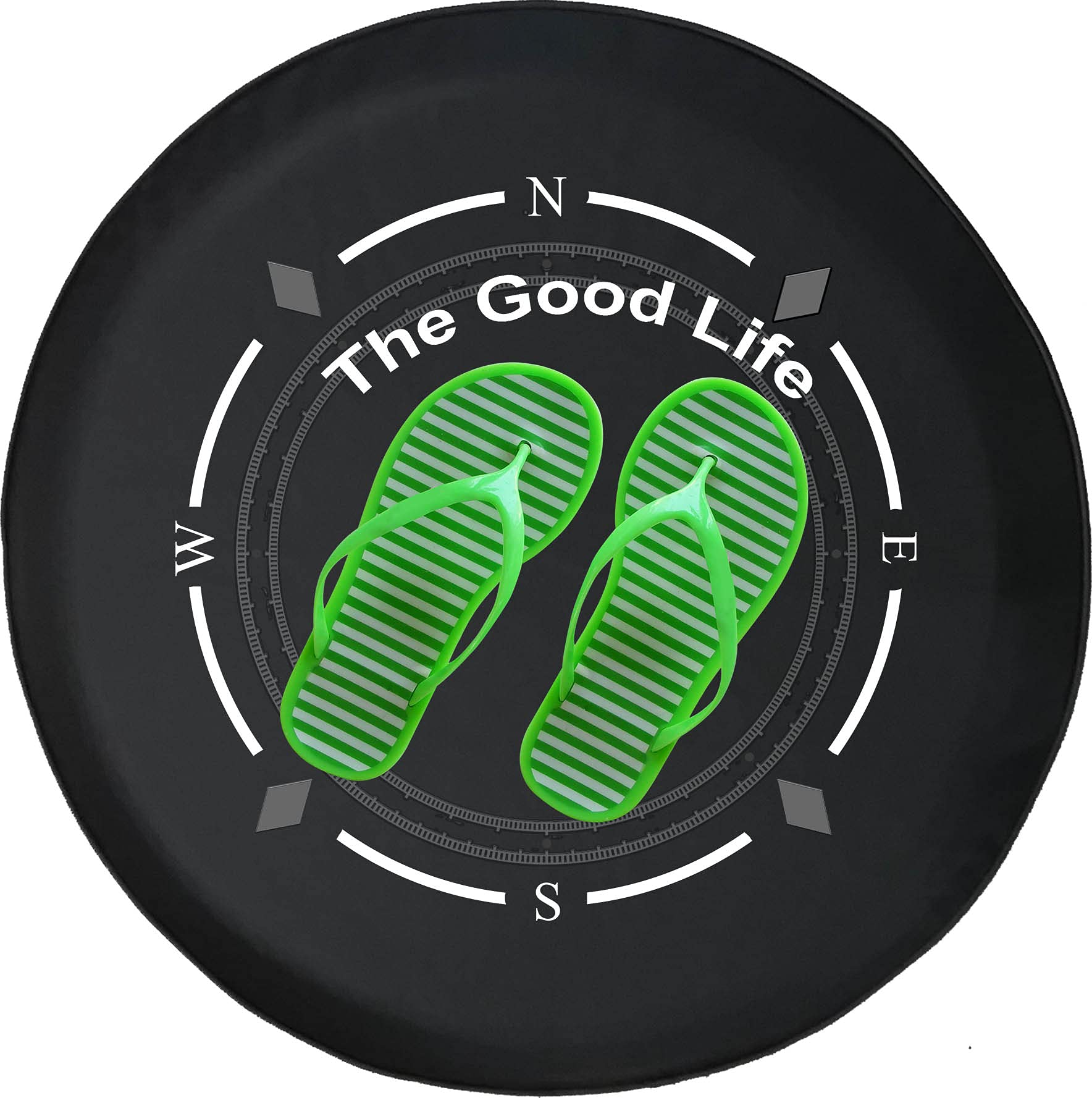 American Unlimited Spare Tire Cover with Compass Design | Durable SUV, RV & Trailer Wheel Cover Accessories | Perfect for Road Trips, Camping & Off-Road Adventures