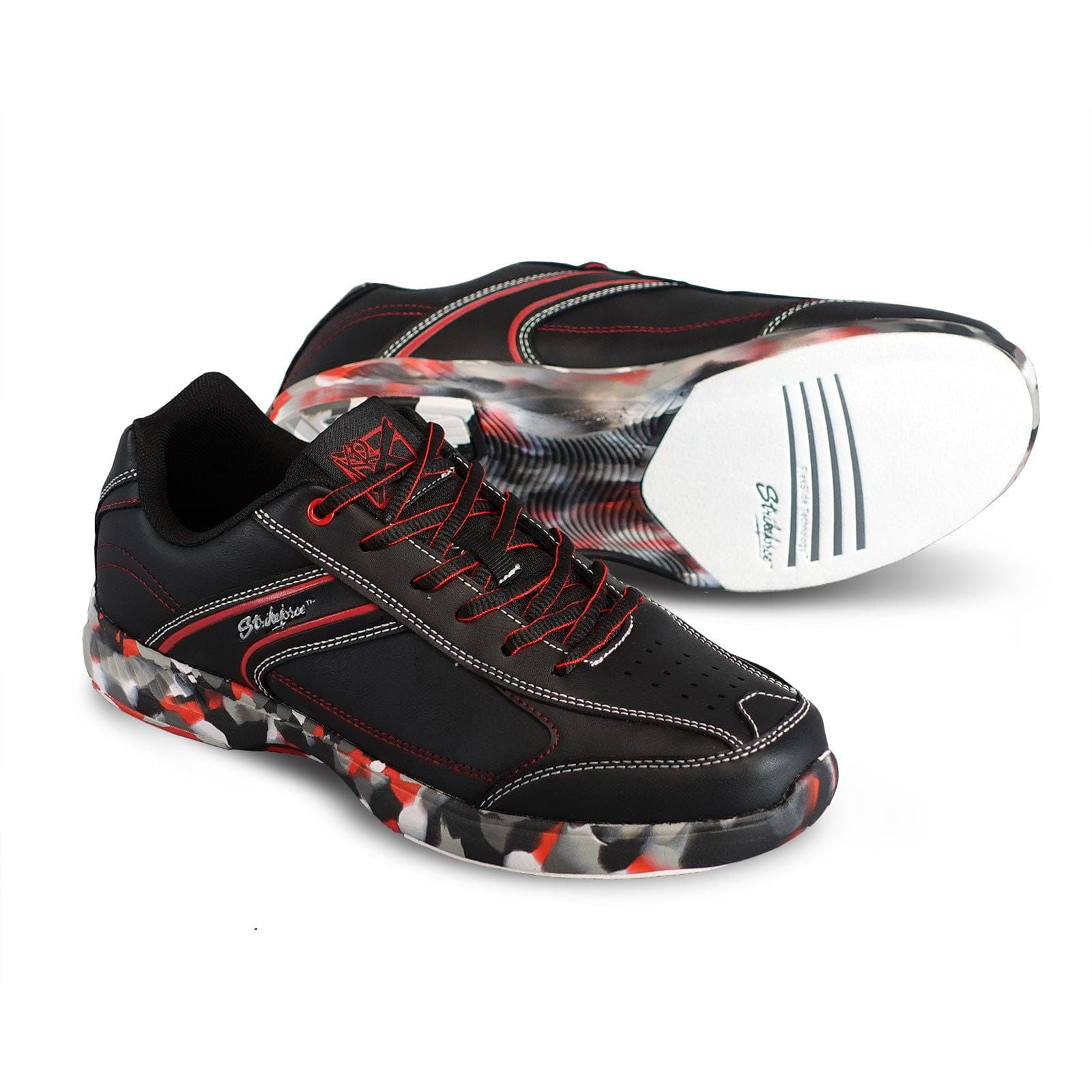 KR Strikeforce Men's Flyer Lite Bowling Shoes - Red/Camo | Lightweight & Comfortable for Competitive & Casual Bowling | Perfect for League Play & Practice Sessions