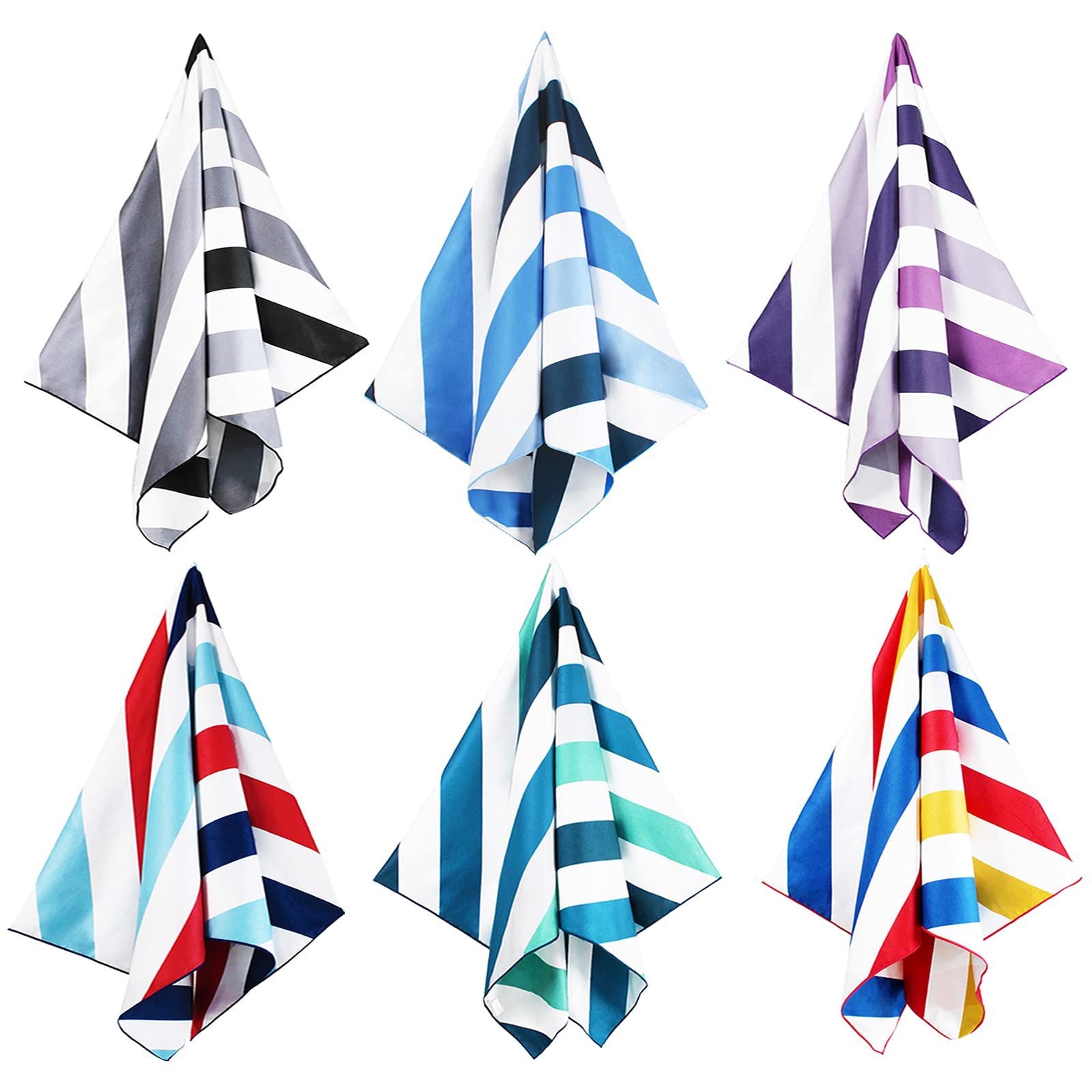 Whale Flotilla 6-Pack Large Quick Dry Beach Towels (30