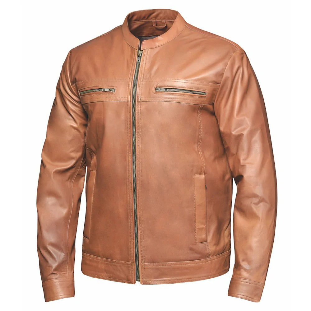 Premium Indiana Men's Leather Motorcycle Jacket - Genuine Cowhide Biker Jacket for Riding & Casual Wear by UNIK Leather Co. | Durable & Stylish for Motorcycle Enthusiasts & Fashion Lovers
