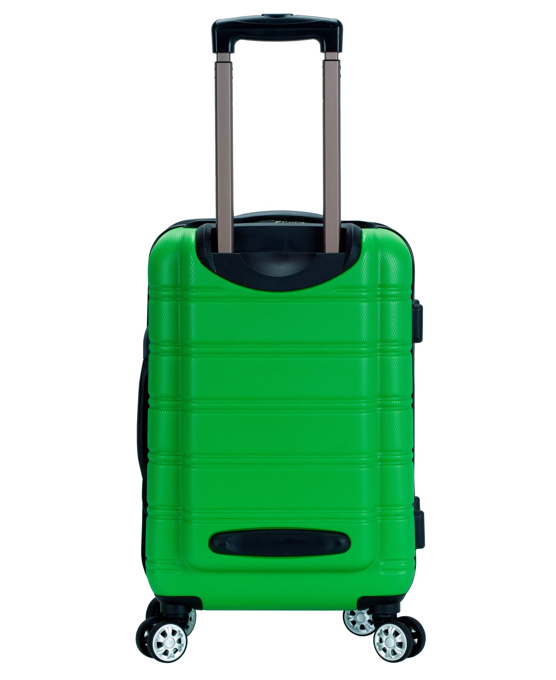 Rockland Melbourne 20-Inch Expandable Hardside Spinner Luggage, Green Carry-On Suitcase - Perfect for Air Travel, Business Trips & Weekend Getaways
