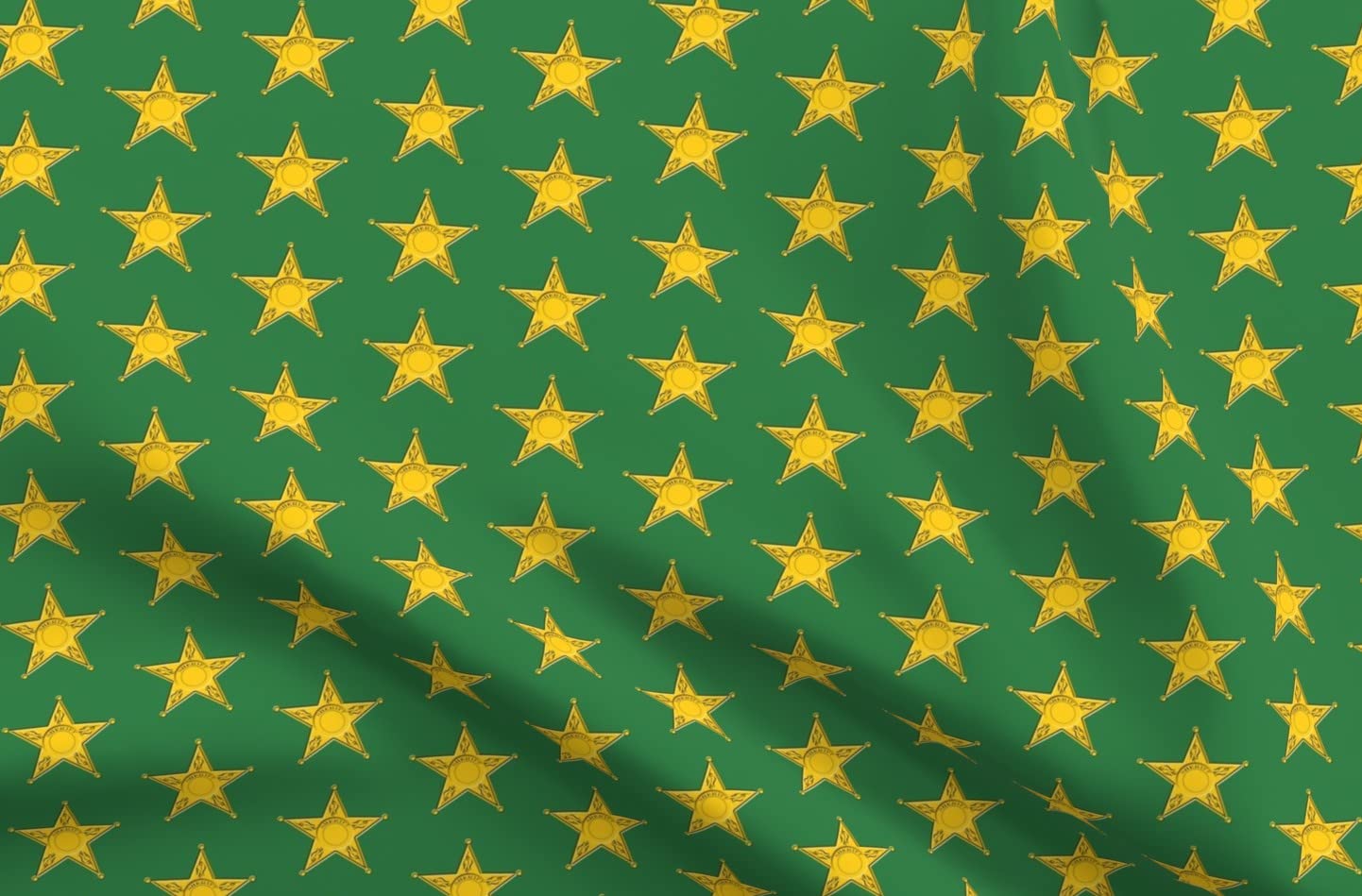 Premium Star Green Gold Law Printed Minky Fabric by The Yard - Soft Plush Material for Sewing Baby Blankets, Quilt Backing & DIY Projects - Perfect for Nursery Decor, Gift Making & Crafting