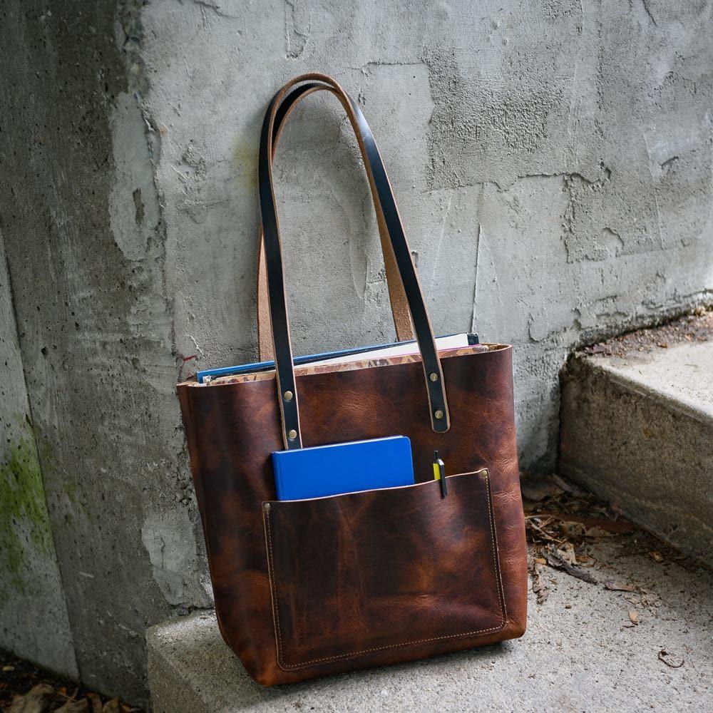 Premium Genuine Leather Tote Bag for Women - Spacious Weekender Travel Bag - Perfect for Work, Gym & Weekend Getaways