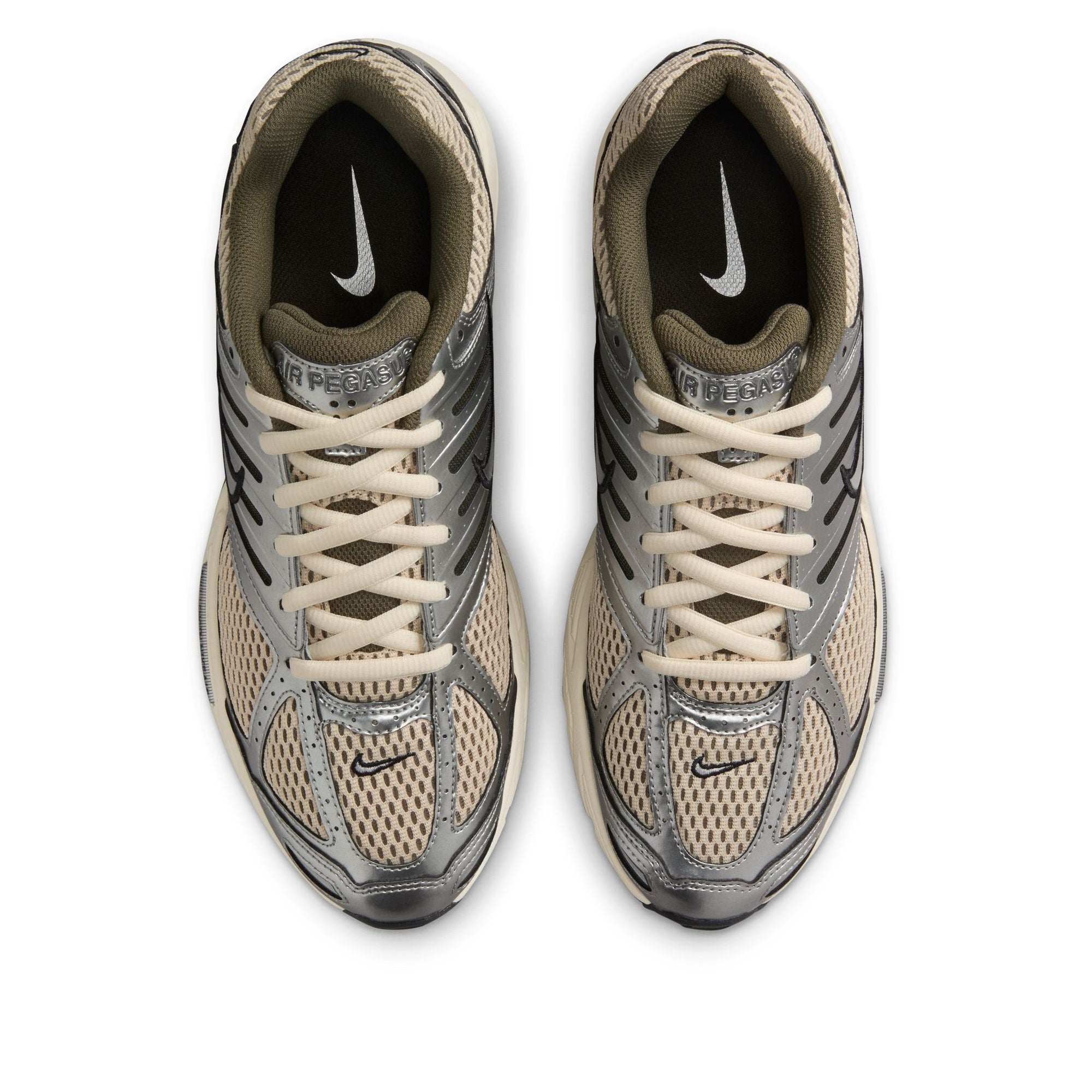 Nike Air Pegasus 2005 Running Shoes - Light Khaki/Metallic Silver - Men's Athletic Sneakers for Jogging, Training & Casual Wear