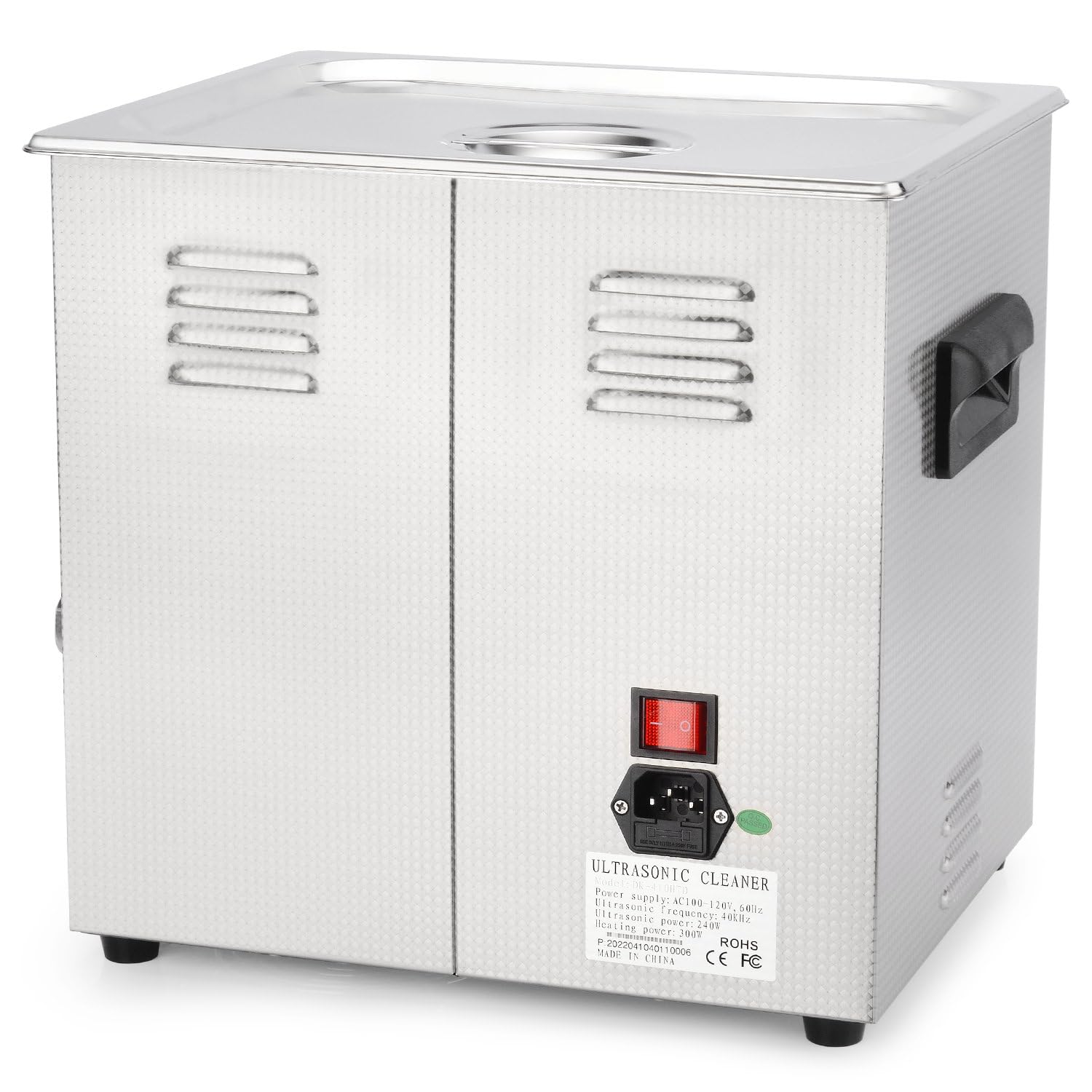 Stonylab Professional 10L Ultrasonic Cleaner - Stainless Steel Digital Timer & Heat Control for Jewelry, Glasses, Dentures, Lab Tools - 110V All-Purpose Cleaning Solution for Home & Laboratory Use