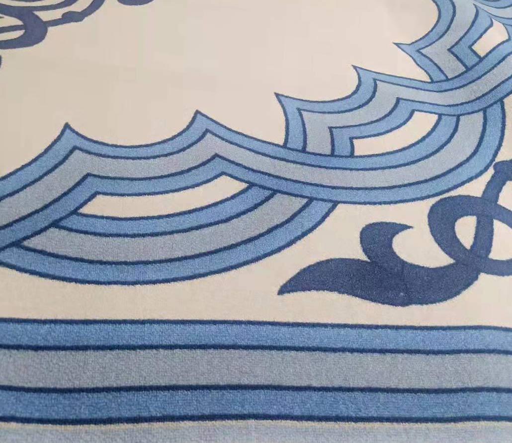 DEERLUX Non-Slip 9x12 ft Extra Large Area Rug - Blue Medallion Pattern Transitional Living Room Carpet for Home Decor | Perfect for Living Spaces, Bedrooms & Offices