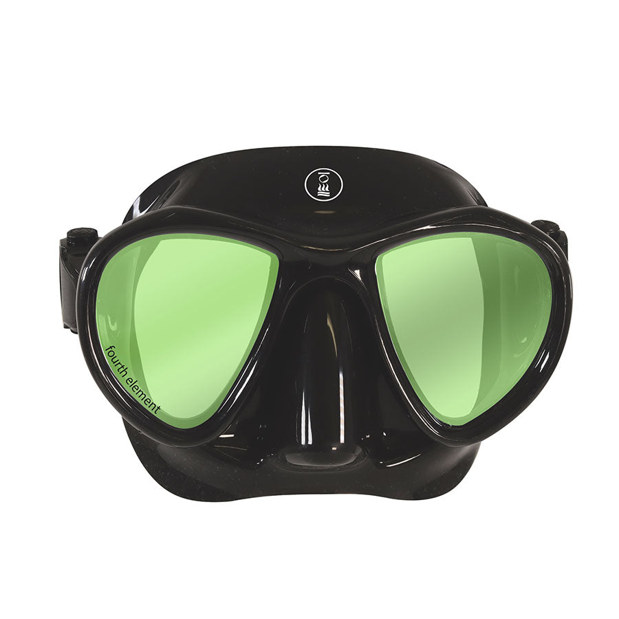 Fourth Element Aquanaut Freediving Mask - Black Contrast for Scuba Diving & Spearfishing | Comfortable Low Volume Design for Professional & Recreational Freedivers