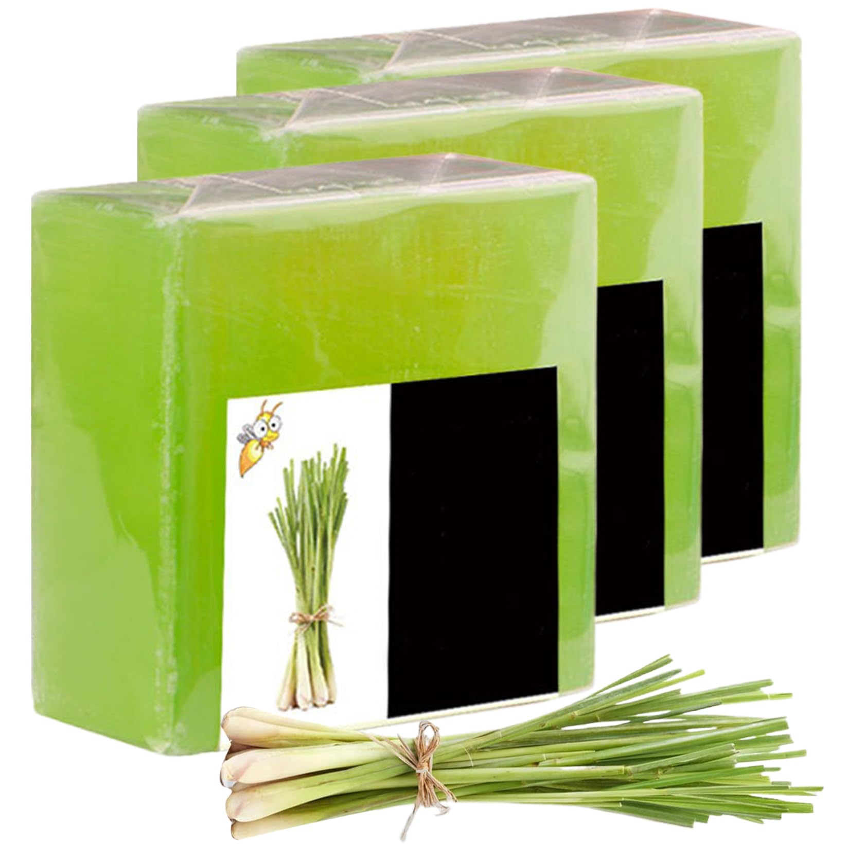 3Pcs Natural Citronella Soap Bars for Men & Women - 100g Organic Lemongrass Body Wash & Facial Cleanser | Essential for Travel, Camping & Home Use - Repels Mosquitoes & Refreshes Skin