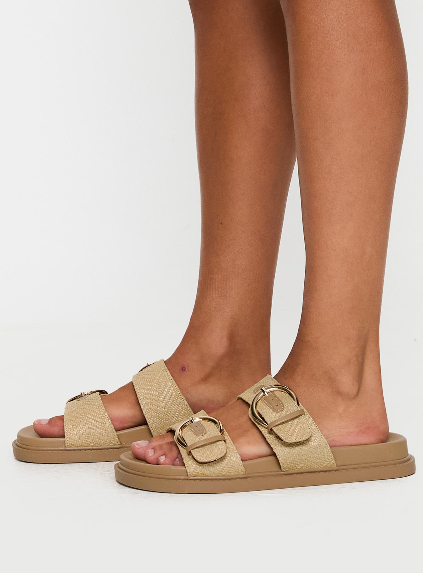 Billini Wilmer Women's Natural Raffia Sandals - Comfortable Summer Beach Slides for Outdoor Walking & Vacation