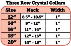 Sparkling 3-Row Clear Crystal Dog Collar - Adjustable 16
