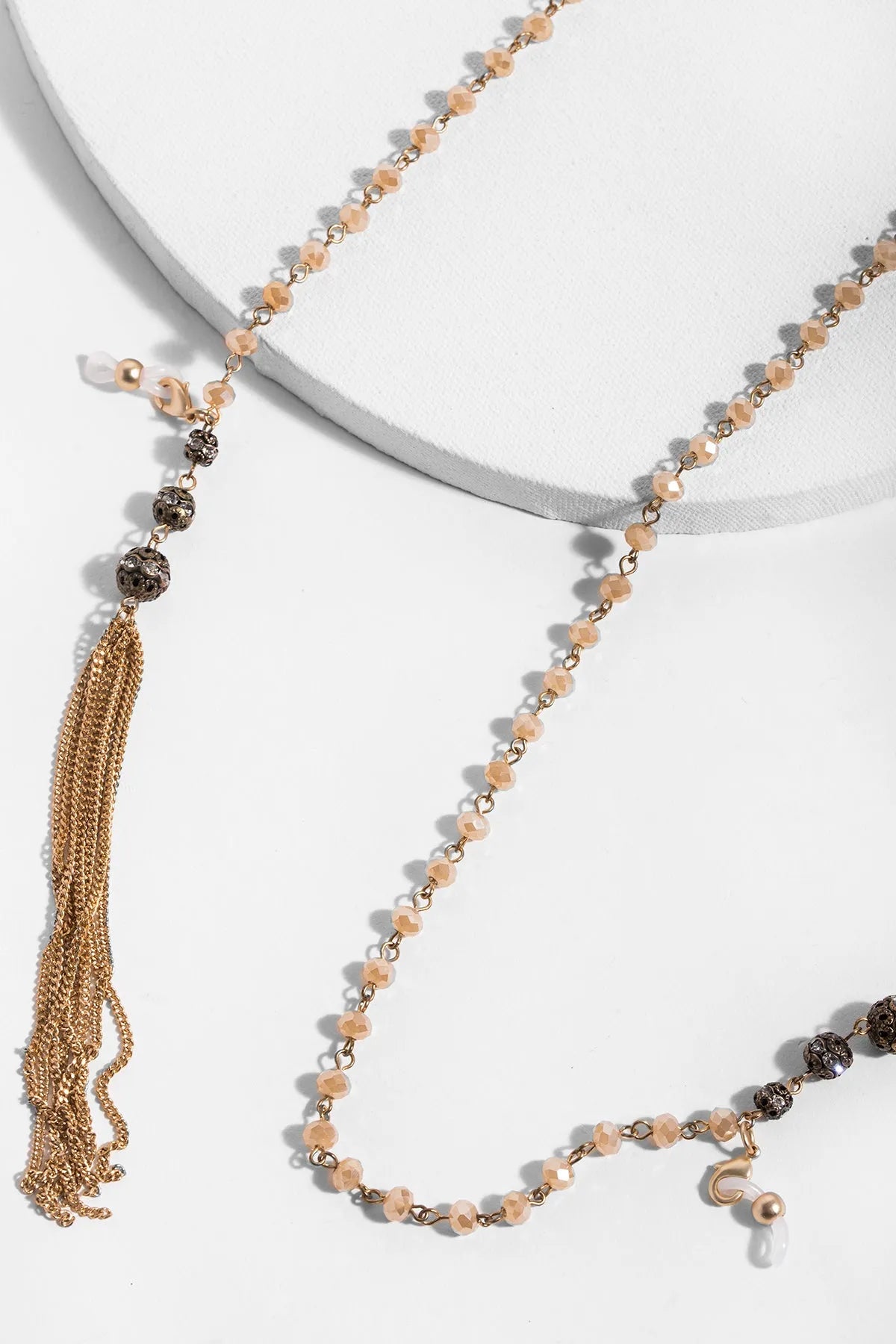 Adjustable Beaded Lariat Necklace - Convertible Mask Chain for Women | Stylish Face Mask Holder for Work, Travel & Everyday Use