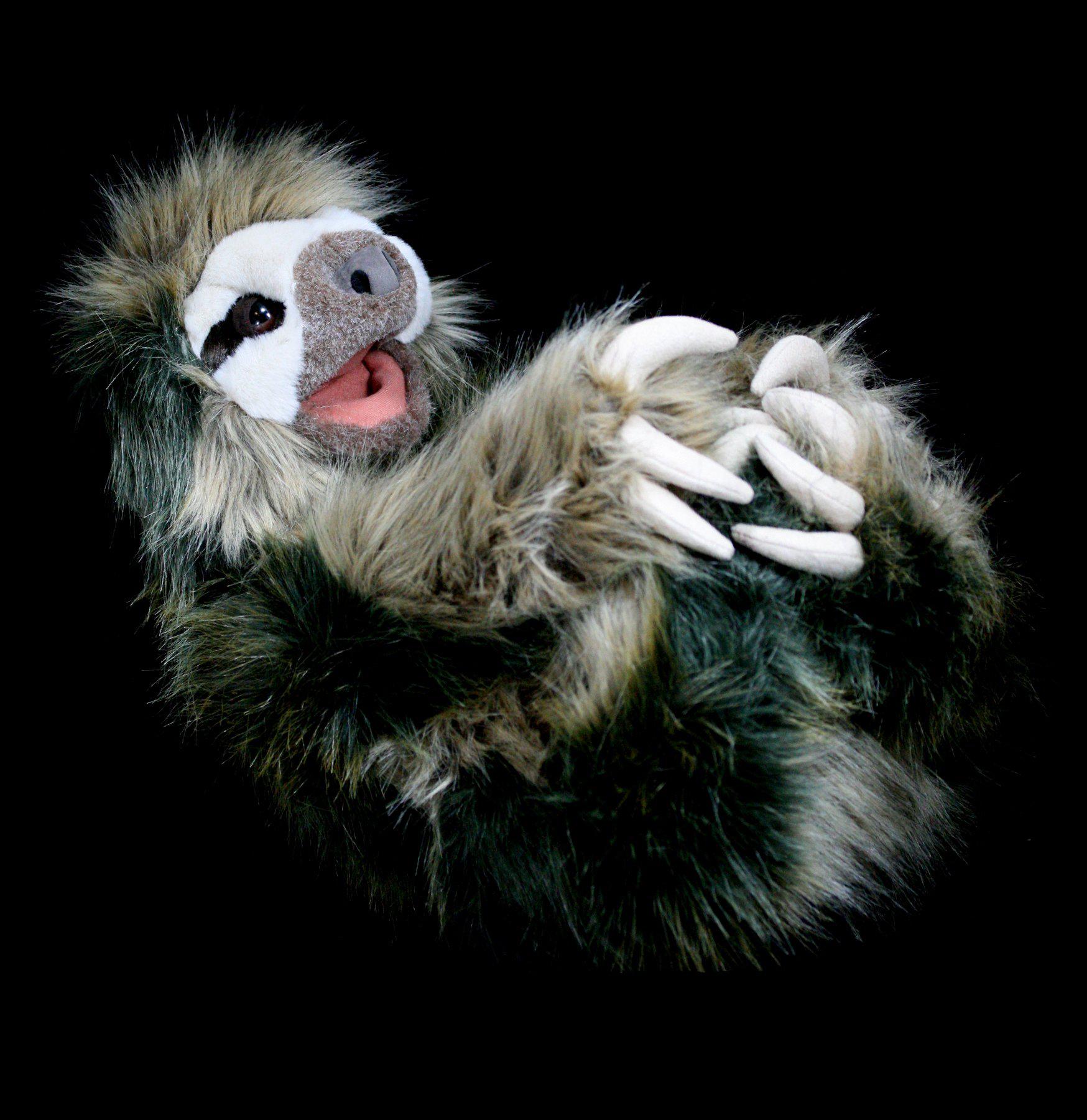 Three-Toed Sloth Hand Puppet - Soft Plush Animal Toy for Kids, Storytelling & Classroom Activities | Perfect for Imaginative Play, Birthday Gifts & Educational Fun